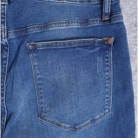 JUDY BLUE 16W Flare Fit High Waist Jeans JB88172 Medium Wash Lightly Distressed - Picture 11 of 13